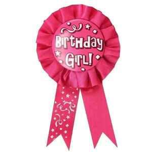 Beistle Birthday Girl! Award Ribbon Pack of 6